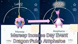 Evolving Shiny MAREEP to Dragon Pulse AMPHAROS | Pok&eacute;mon go