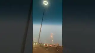 Ontario Queen Elizabeth Way from Highway 406 to Route 34 Streetlights turning off (not my video)