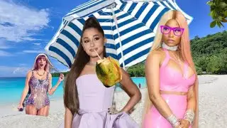 Celebrities on the beach