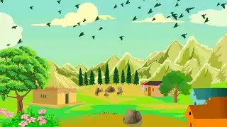 Village cartoon background video....