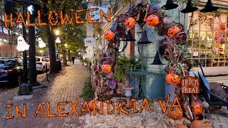 🇺🇸 4K Halloween 2024 🎃 Alexandria Halloween Bar Crawl 👻 Halloween street decorations🎃 Halloween USA