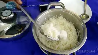 White Rice with Sambar Receipe(Oilless cooking with AMC Cookware)