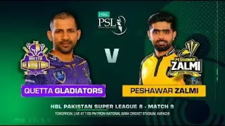 🔴PSL Live: Peshawar Zalmi Vs Quetta Gladiators | PES vs QUE Live | PSL Live Match Today