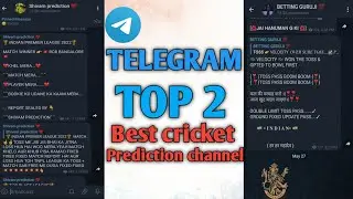 Top 2 best telegram channel 2022 ll Cricket prediction channel