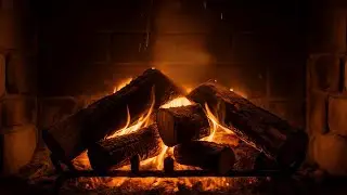 Christmas Yule Log 🎄 Cozy Fireplace Ambience with Relaxing Crackles & Pops