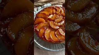 Tarte Tatin with peaches