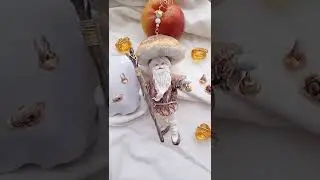 Ватная игрушка Старичок-Боровичок. Cotton toy Old Man-Borovichok