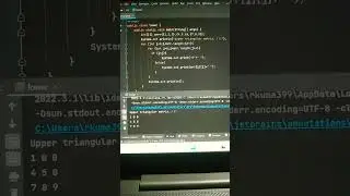 print Upper triangular matrix using java.