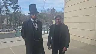 President Abraham Lincoln visits the Greenwich library#connecticut#newyork#politics