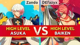 GGST ▰ Zando (Asuka) vs DEfazyx (Baiken). High Level Gameplay
