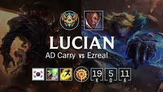 Lucian ADC vs Ezreal - KR Challenger Patch 8.24