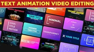 Text Video Editing In Android | How To Make Text Animation Video | Text Animation App