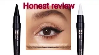kajal pencil for waterline and smoky eye look||white and black kajal by st London||How to use ?