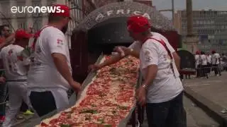 World's longest pizza created in Naples measuring 1.8 km