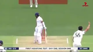 #AusVsInd #Starc #SkTalks #Shaw bowled out by #Starc in first test.