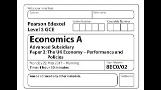A Level Macro Section A Walk Through (Edexcel - 2017)