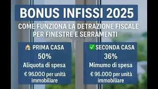 Bonus Infissi 2025: Guida Completa alla Detrazione Fiscale per Finestre e Serramenti