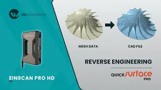 Einscan Pro HD 3D Scanner / Reverse Engineering with QUICKSURFACE | Turbine Wheel from Turbocharger