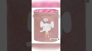 Matorino -Foldable Animal Round Storage Bins Fabric Toy Box/Chest/Organizer for Kids Nursery,