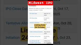 Midwest IPO limited details #ipoprice #ipo #midwestipo