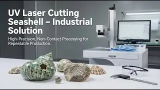 Laser Cuts Seashell into Stunning Flower Pattern | 10W 15W UV laser cutting seashell