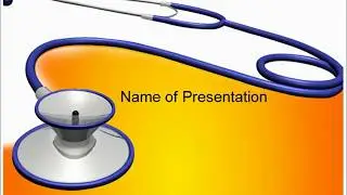 Stethoscope PPT Template -  Hospital Symbol PowerPoint Template, Stethoscope PPT Theme & Slides