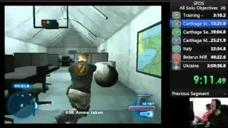 Syphon Filter: The Omega Strain - All Solo Objectives: Old World Record 3:35:43