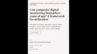 Can composite digital monitoring biomarkers come of age? A framework for utilization | RTCL.TV