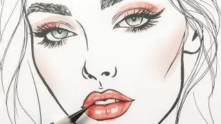 ASMR make up on paper 📜 макияж на бумаге 💋