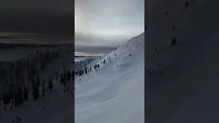 Skiing the cliff at bigwhite