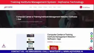Computer & Training Institute Management System Software | Aqtiverse Technology Demo