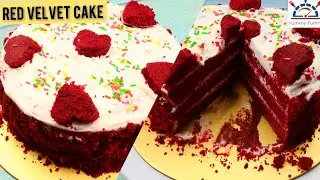 Red Velvet Cake With Egg | Red Velvet Cake With Cream Cheese Frosting |  Moist Red Velvet Cake
