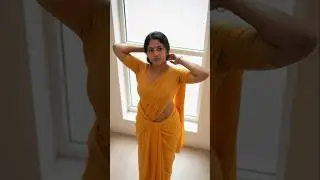 How to style like Yazhini ❤️🥻 89 | Beautiful Mustard Yellow Saree with Same mustard Yellow Blouse
