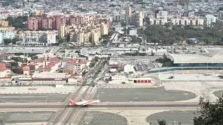 EasyJet take-off from Gibraltar airport