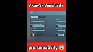 AKM+3X Scope Sensitivity Setting Pubg Mobile gyroscope 3x zero recoil sensitivity 3x settings#short