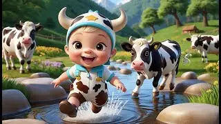 Moo Moo Cow in Chocolate Meadow | Fun Animal Song for Kids | Sweet Farm Adventure Rhyme