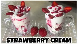 Mahabaleshwar Style Strawberry Cream | Homemade Strawberry Cream