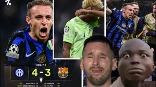 Barcelona Is Out😱Painful Exit 🫣Inter Milan 4-3 Barcelona..Treble is Now Double Track 🤗One Down