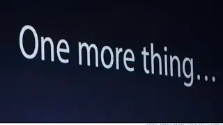 One more thing... Steve jobs.