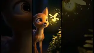 Deer and the firefly #cartoon #cute #story #viral #shorts #deer #firefly