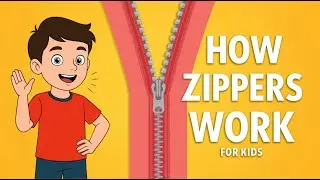 How Zipper Works? Animation for Kids |Step-by-Step Learning