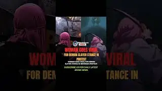 Woman goes viral for Demon Slayer Stance In Indonesia Protest!#demonslayer