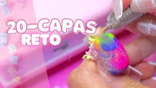 Uñas Dulce: Reto de 20 Capas de Acrílico!