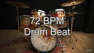 72 BPM Funk Drum Beat for Musical Practice