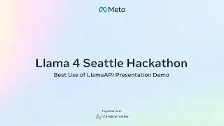 Llama 4 Seattle Hackathon Best Use of Llama API Winner: Team Promisekeeper