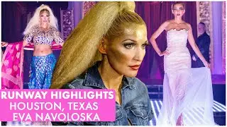 Houston Fashion Show Runway Walk with Top Model Eva Navoloska ▶ Runway Highlights Texas Fashion Week