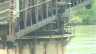 Second Hannibal Railroad Bridge - Swing span opening