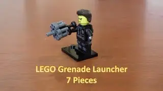 How To Build A LEGO Minifigure Grenade Launcher 7 Pieces