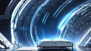Sleeping Among the Stars  | Bedtime View From a Spaceship Window | for Sleep & Focus