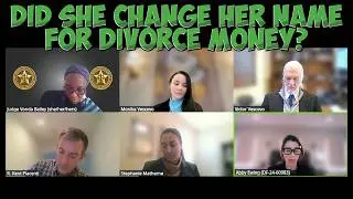 Ex Accuses Woman of Name Change SCHEME to Fake Marriage for Divorce Benefits